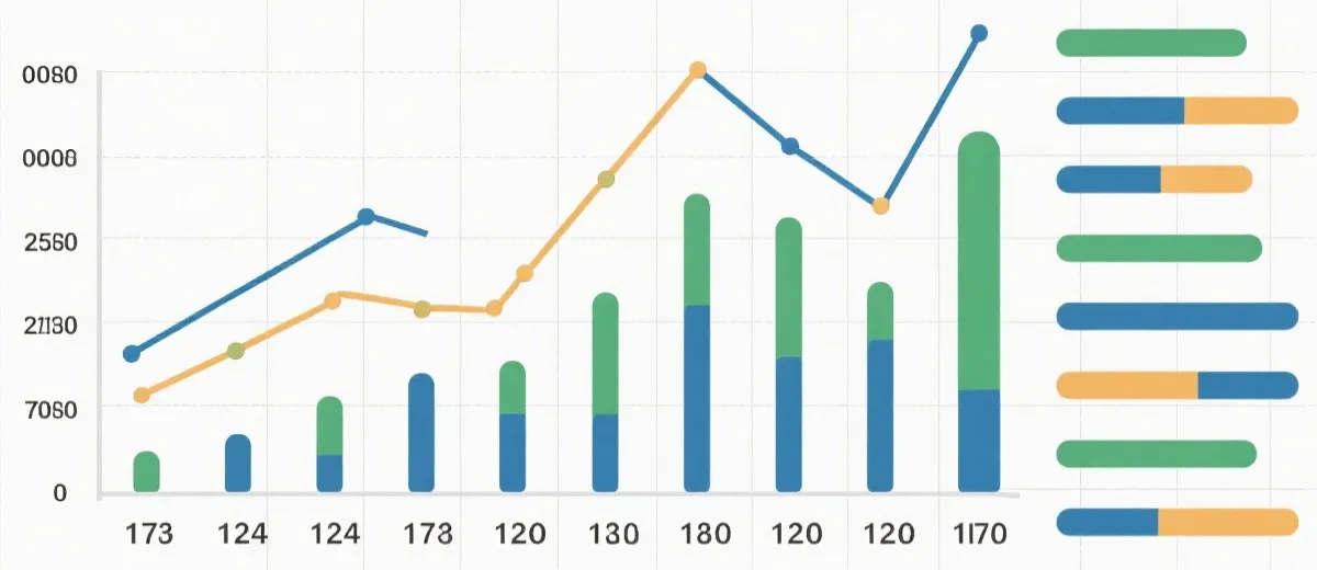 数据趋势与统计示意图